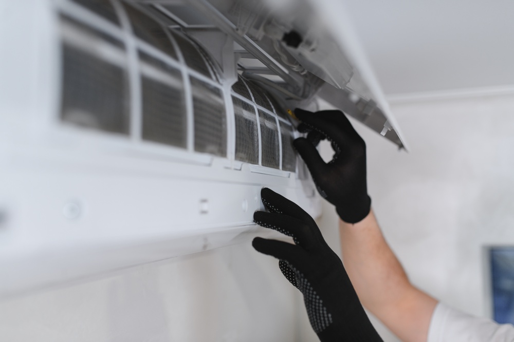 Simple mini split maintenance with easy-access front panel filters