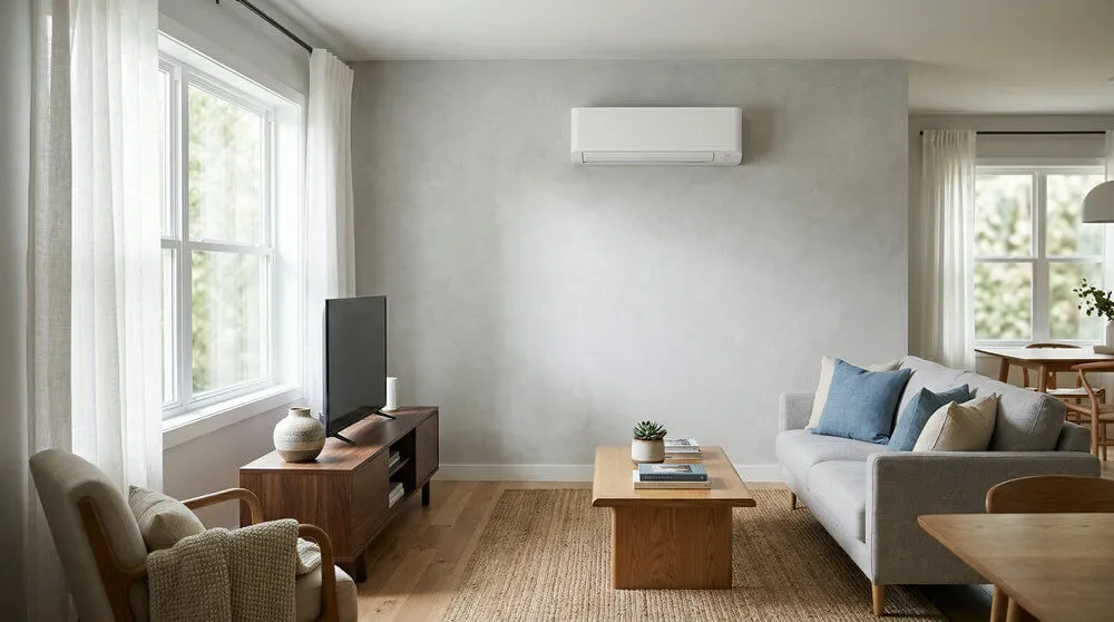18,000 BTU Ductless Mini Split AC & Heat Pump | 115V — No 230V Circuit Needed | Filterbuy