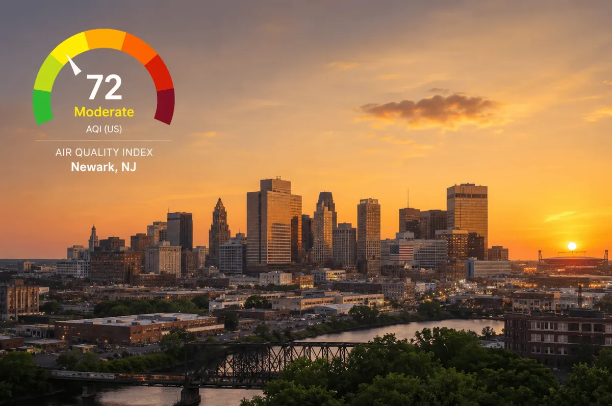 Check Today's Live Real Time Air Quality Index AQI Map in Newark, NJ Now