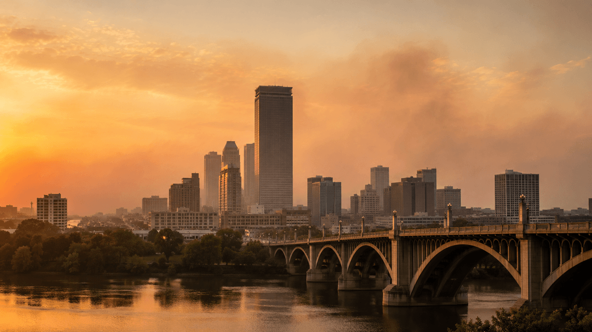 Current Live Wildfire and Smoke Map Tulsa OK Today From Filterbuy.com