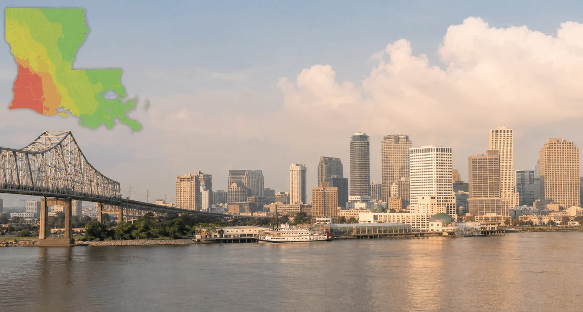 Check Today's Live Real Time Air Quality Index AQI Map in Louisiana Now