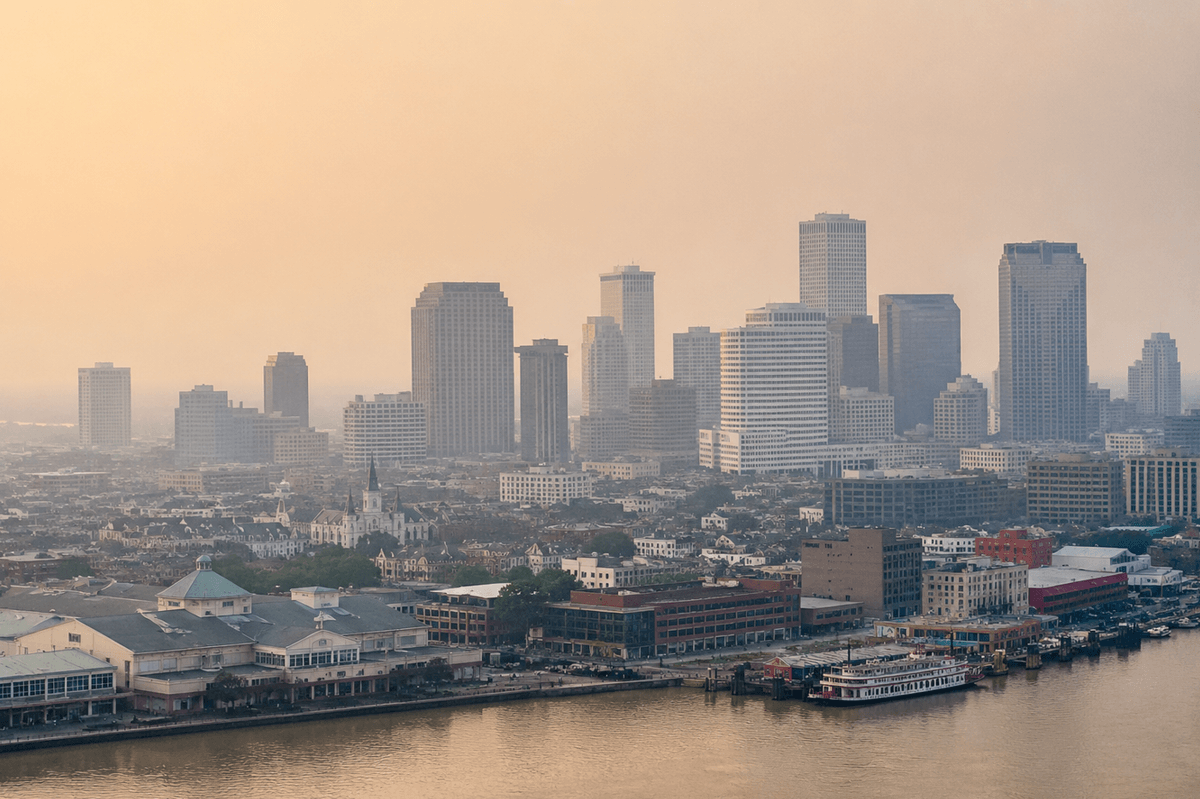 Current Live Wildfire and Smoke Map New Orleans LA Today From Filterbuy.com