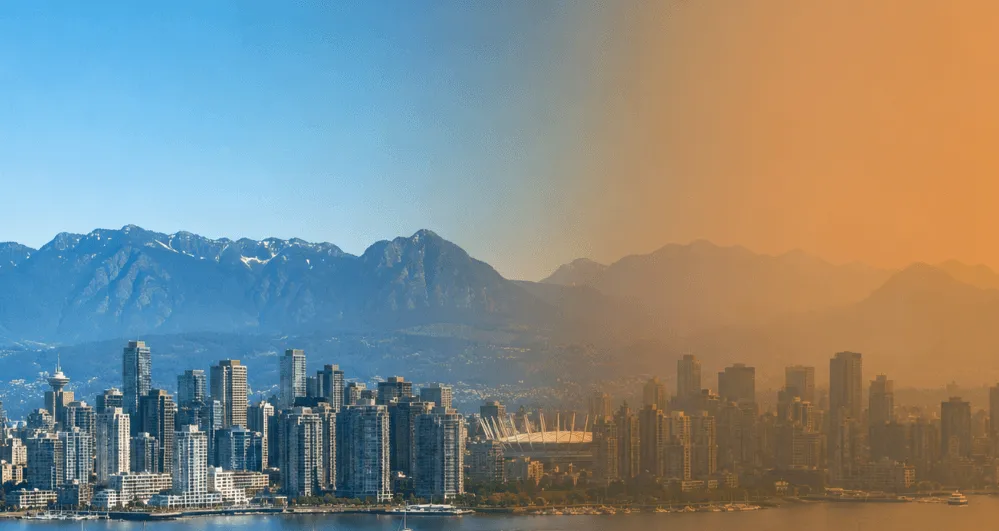 Check Today's Live Real Time Air Quality Index AQI Map in Vancouver, BC Now