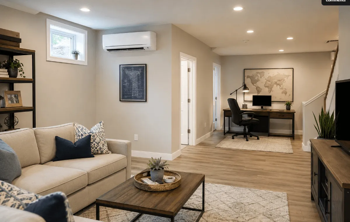 Best Mini Split for a Basement in 2026 | Sizing, Install & Moisture Tips