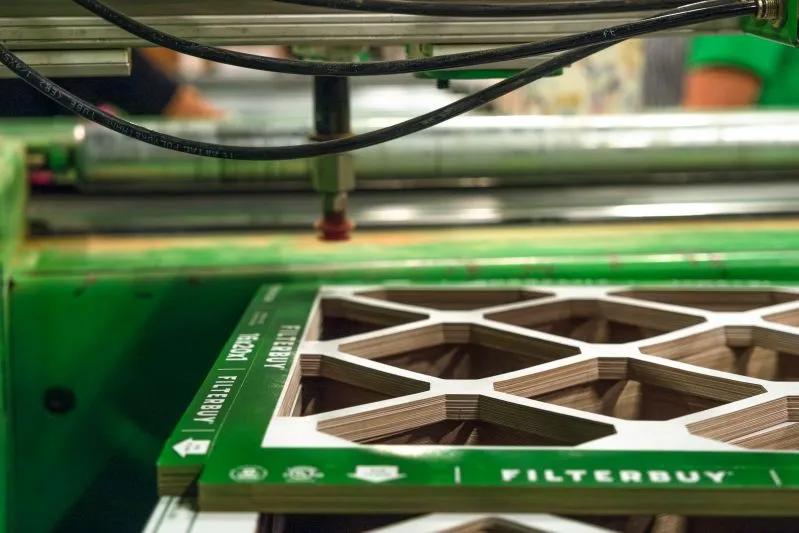 27x27x2 Electrostatic Air Filter Nearby - View of air filtration unit up close