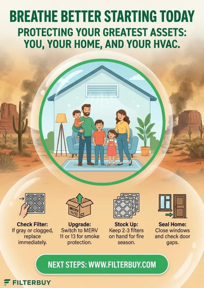 Infographic of Arizona Wildfire and Smoke Map Today: See Current Live Updates From Filterbuy.com