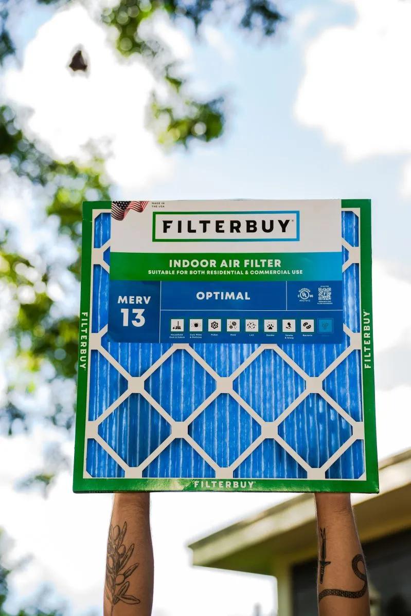 View of Filterbuy air filter as seen outdors