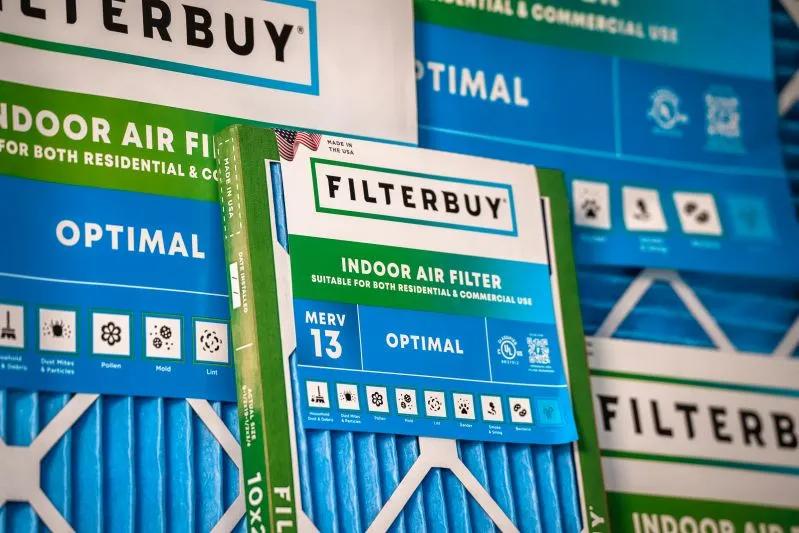 View of MERV 13 8x30x4 AC filters designed to trap allergens and boost HVAC efficiency for cleaner indoor air.