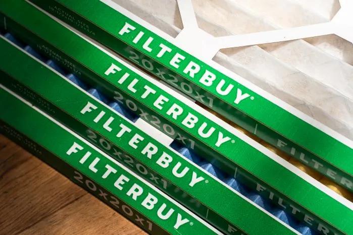 A view of Filterbuy's premium air filter highlighting its high-efficiency performance.