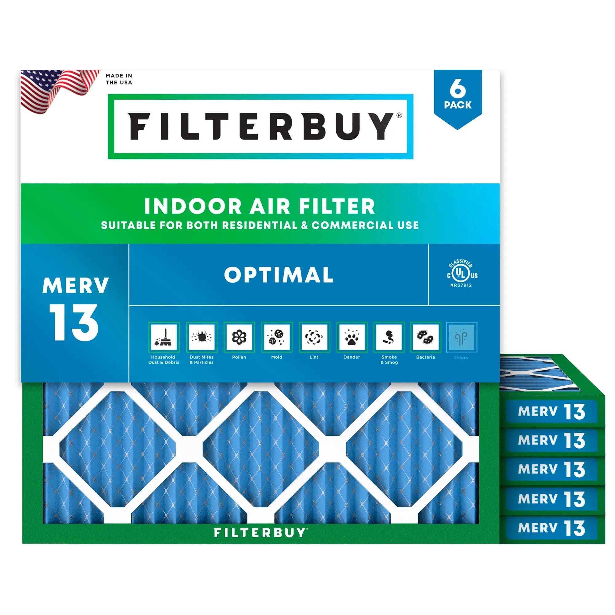 View of Filterbuy’s MERV 13 HVAC air filters