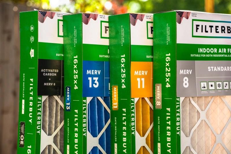 Best Floor Vent Replacement Air Filters for Home - Image of four different air filters from Filterbuy, showing various MERV ratings.