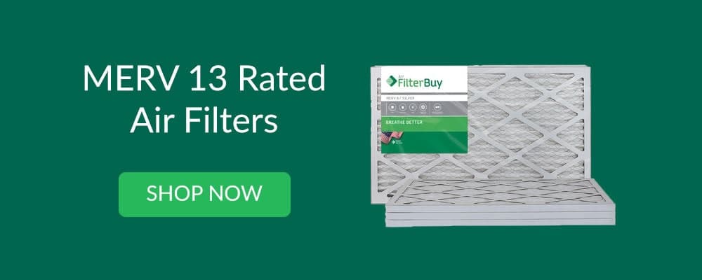 A view of MERV 13 Rated Air Filters from FilterBuy.