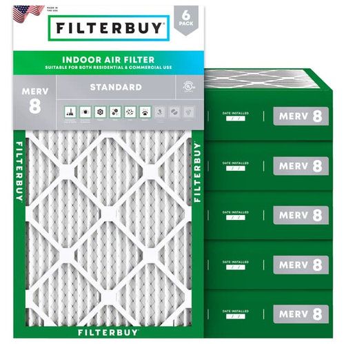 View of Filterbuy's MERV 8 HVAC air filters