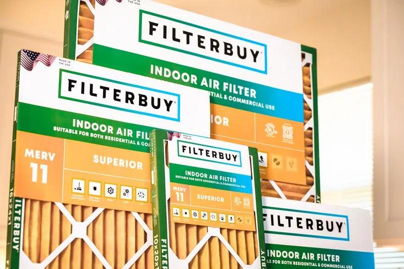A view of various MERV 11 FilterBuy air filter sizes, highlighting their quality and design.