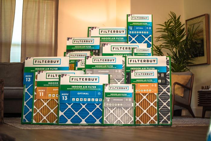 A view of various air filter boxes featuring the best air filters for home HVAC and furnace, ideal for improving air quality at home.