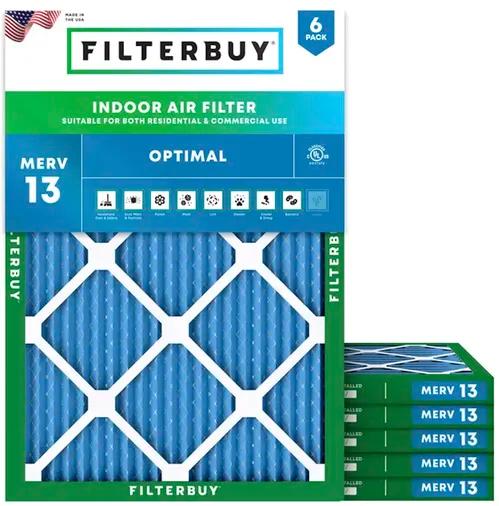 View of 22x24x1 MERV 13 Pleated Air Filter from Filterbuy