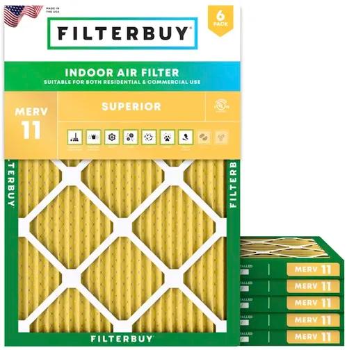 View of 22x24x1 MERV 11 Pleated Air Filter from Filterbuy