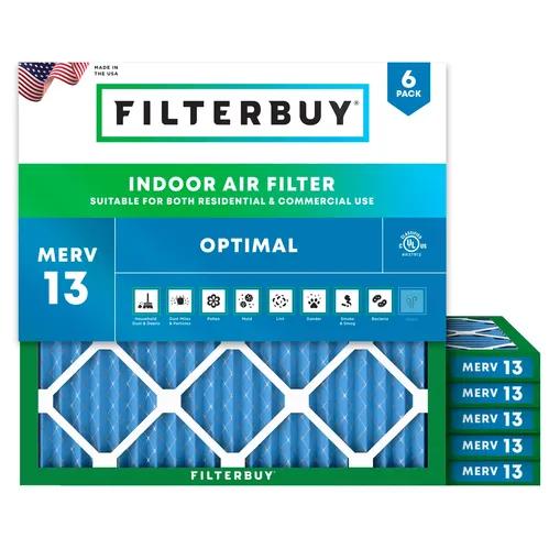 20x20x1 MERV 13 Furnace & HVAC Air Conditioner Filter