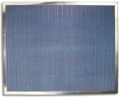 A view of an electronic air filter with accompanying text explaining its function and use in HVAC systems.