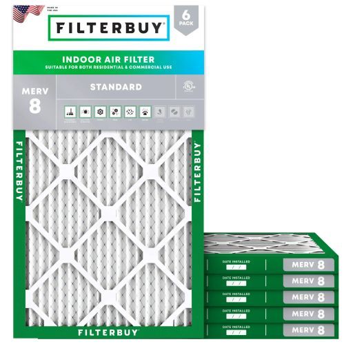 An image of Filterbuy 16x24x1 MERV 8 HVAC and furnace air filter for home use