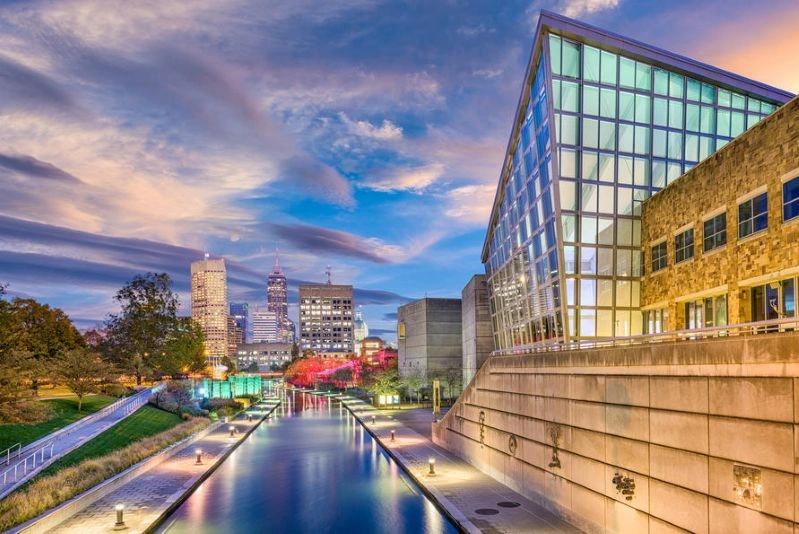 Cities with the Most Asthma Cases - Image of Indianapolis City skyline with a view of modern buildings, capturing a vibrant view of the city.