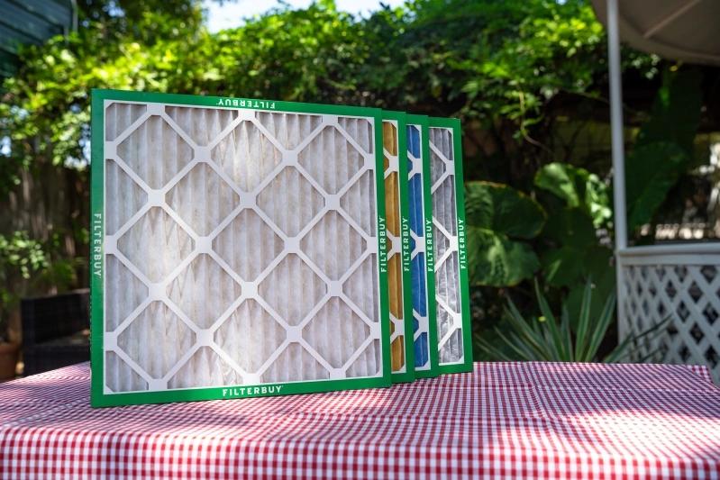 Air Purifier Filter Replacement Cost & Frequency - Image of 4 MERV filters with the same sizes with different colors.