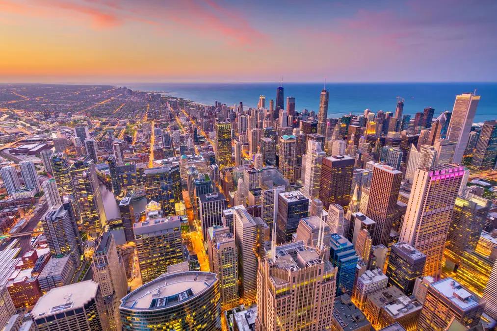 Most and Least Densely Populated Cities in America - Skyline of Chicago.
