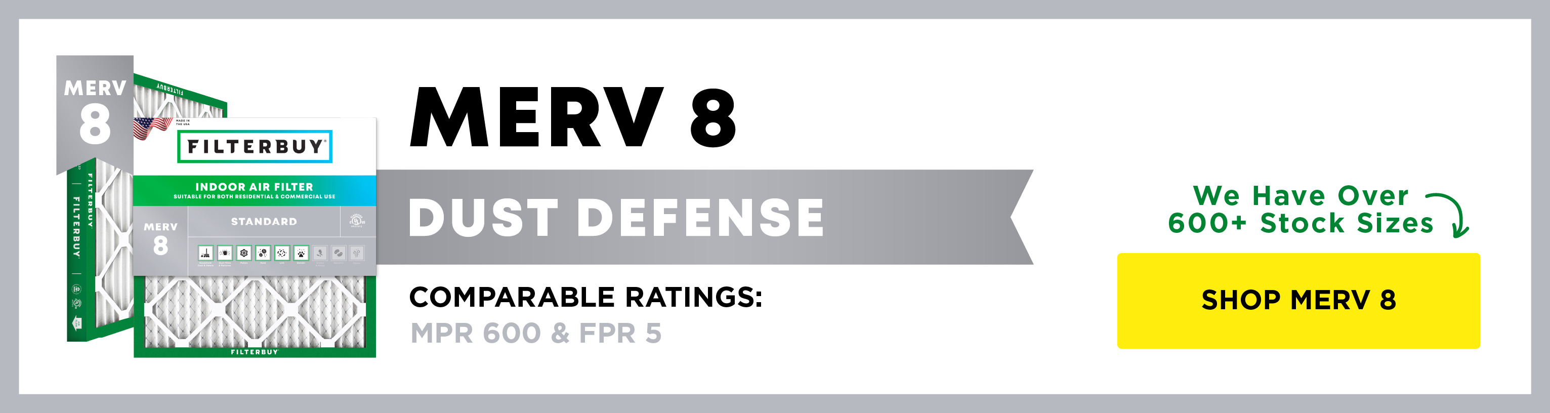 MERV 8 Dust Defense Shop Now