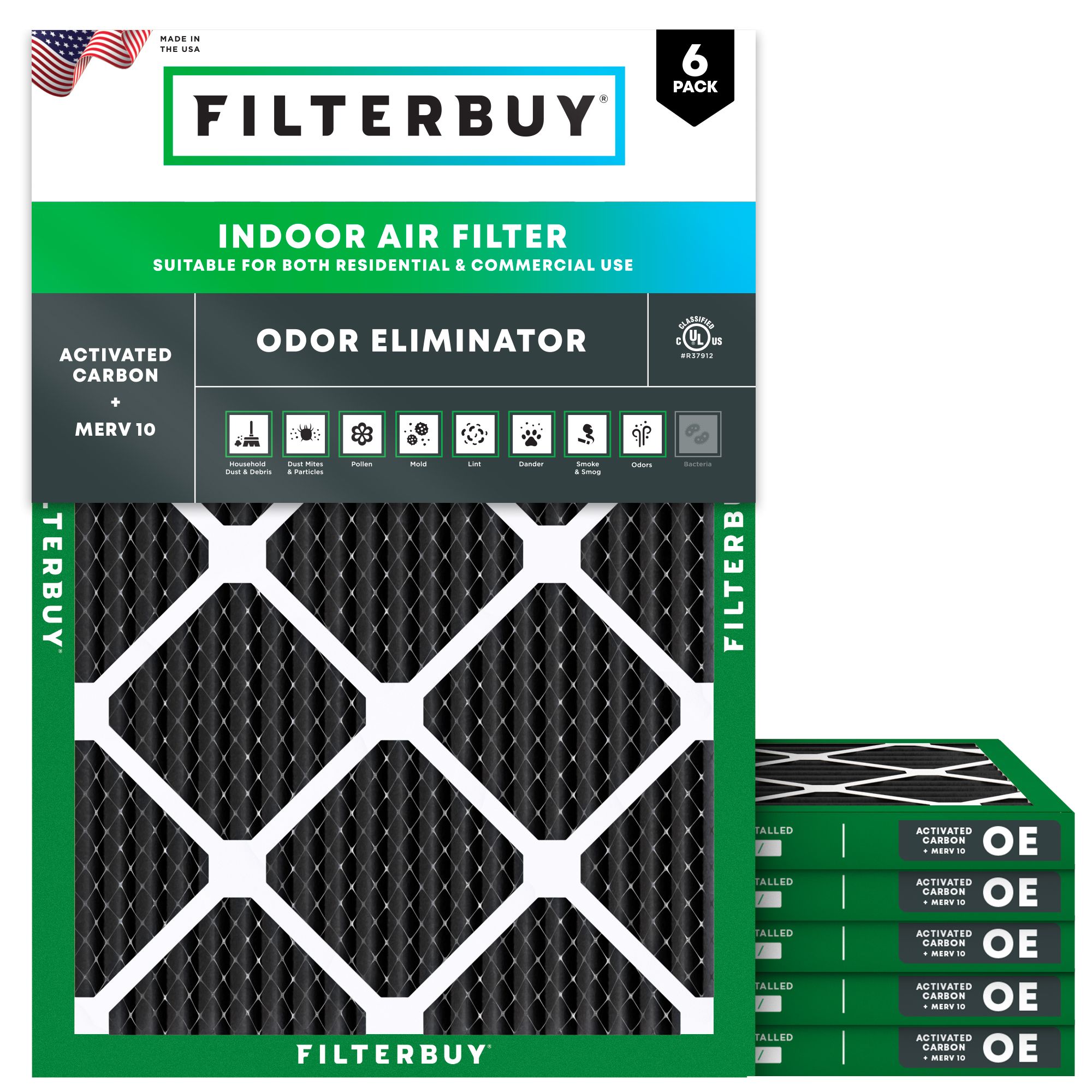14x24x1 Odor Eliminator HVAC & Furnace Air Filters