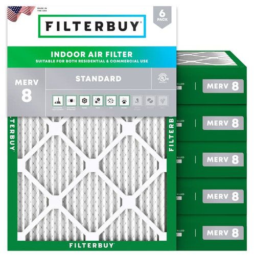 View of Filterbuy's MERV 8 HVAC air filters