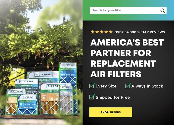 Signs Your Home Is Not Energy Efficient - Image of Filterbuy's HVAC air filters in different sizes.