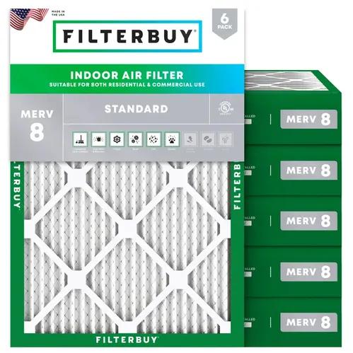View of Filterbuy’s MERV 8 HVAC air filters