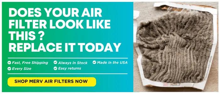 Dirty HVAC air filter replace your air filter today.